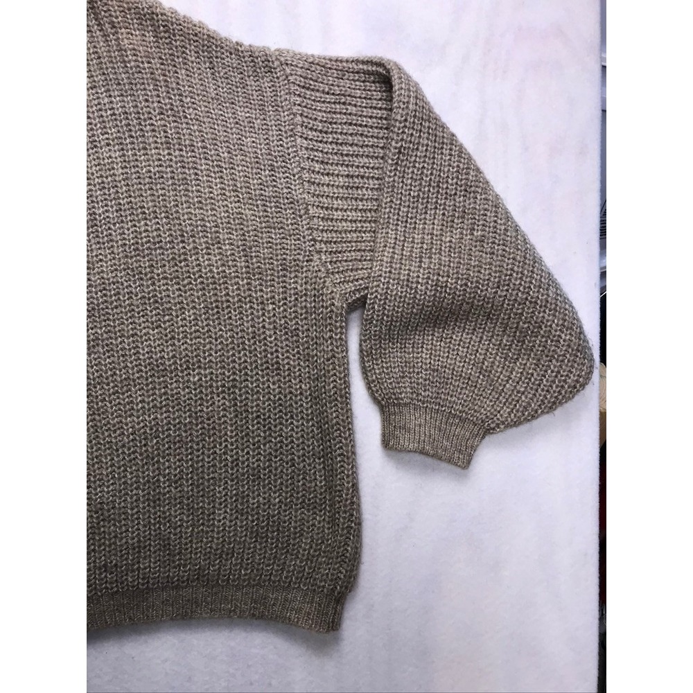 Zenana Womens 3X Oversized Cardigan Sweater Tan Ribbed Knit Lantern Sleeve - Picture 16 of 16